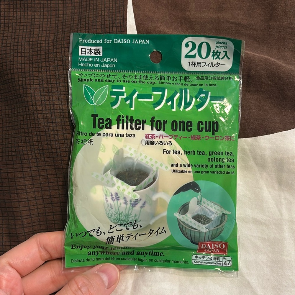 Daiso tea filters, 20 pack